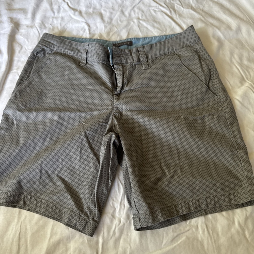 Toad&Co‎ Shorts Size 4 Diamond Pattern Gray Women's
